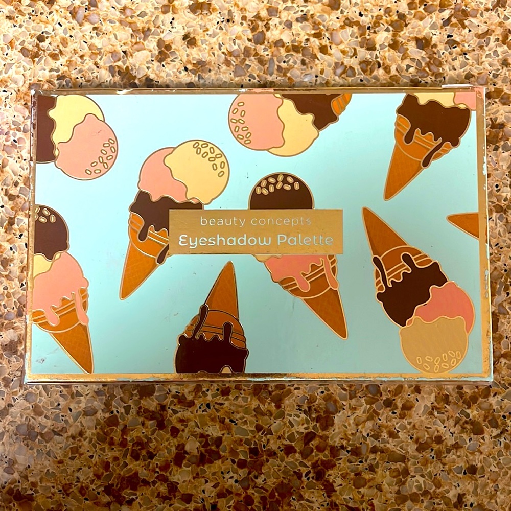 Brand new eyeshadow palette. Beauty concept
